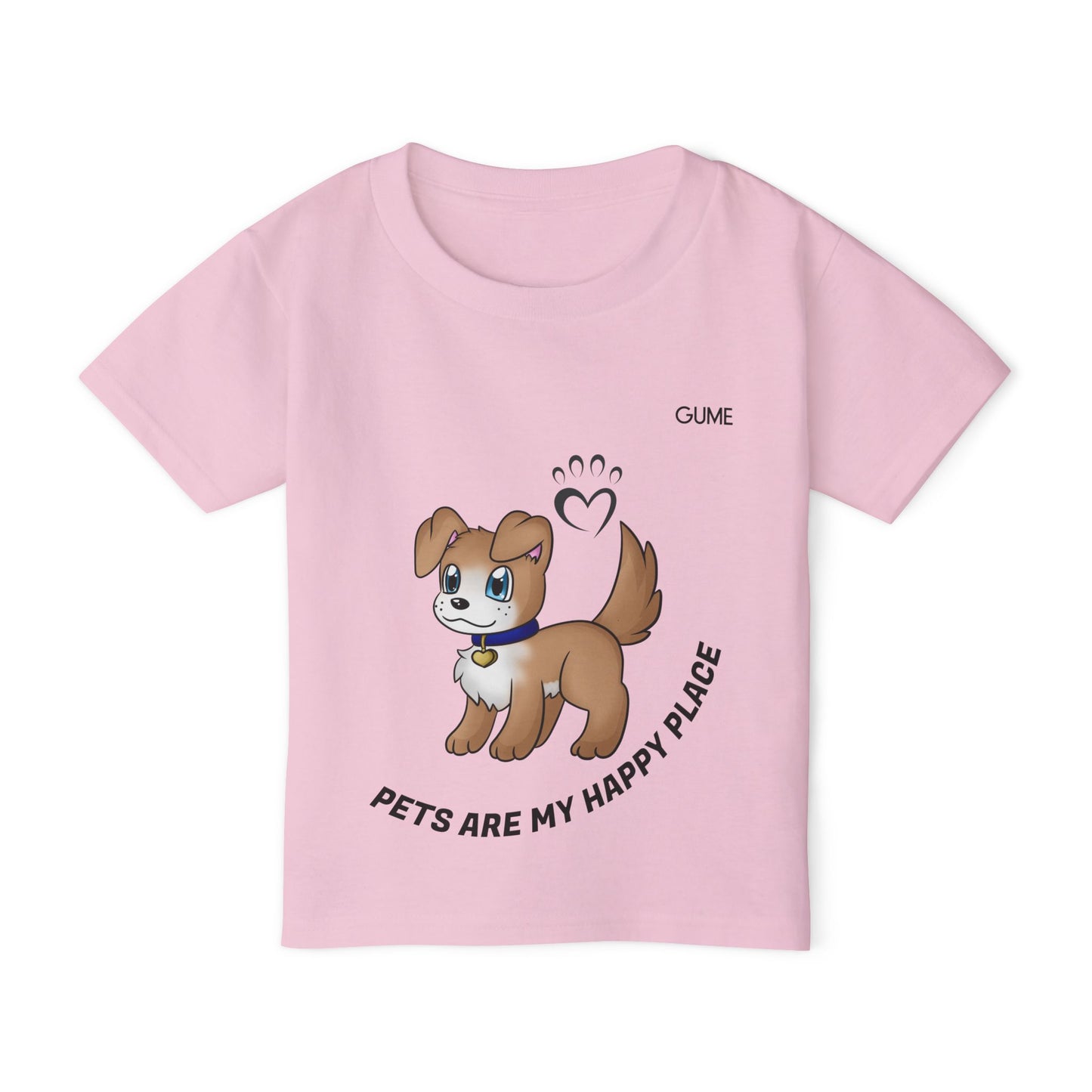 Cute Pet-Themed Toddler T-Shirt - "Pets Are My Happy Place"