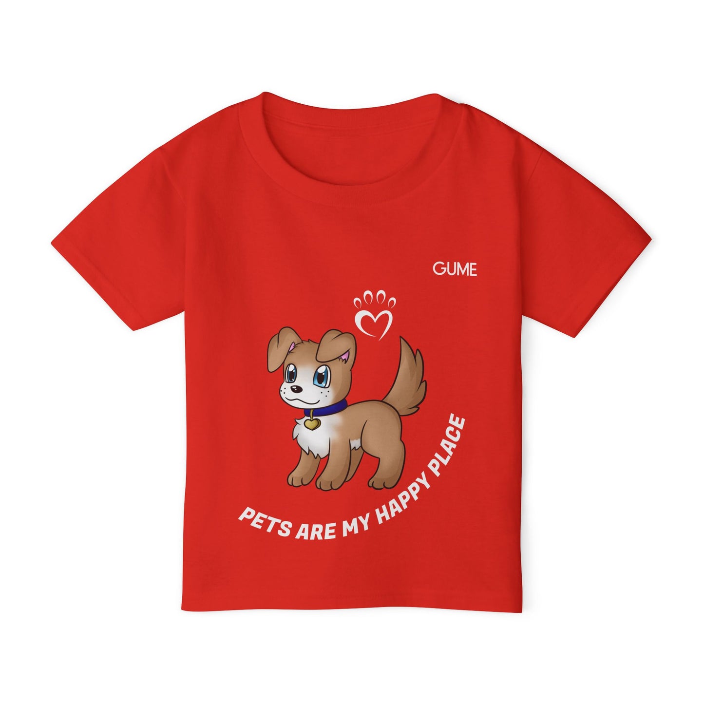 Cute Pet-Themed Toddler T-Shirt - "Pets Are My Happy Place"