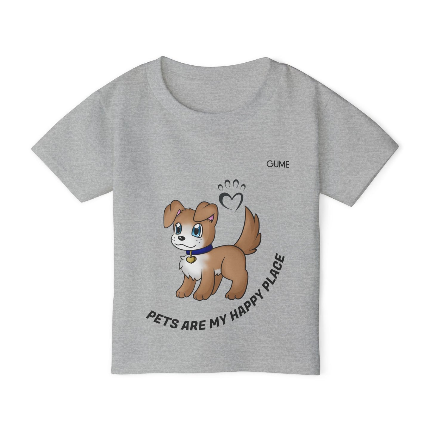 Cute Pet-Themed Toddler T-Shirt - "Pets Are My Happy Place"