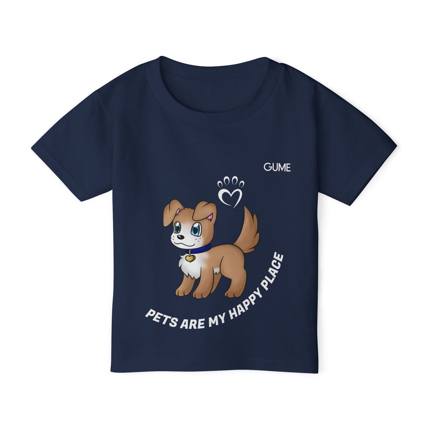 Cute Pet-Themed Toddler T-Shirt - "Pets Are My Happy Place"