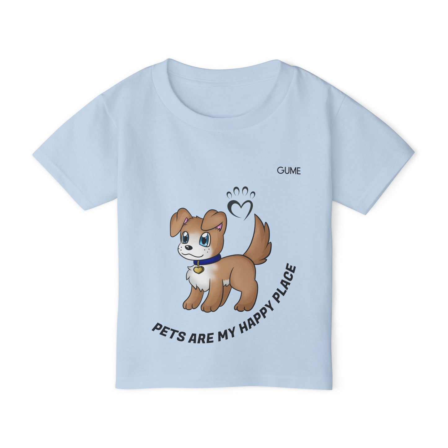 Cute Pet-Themed Toddler T-Shirt - "Pets Are My Happy Place"