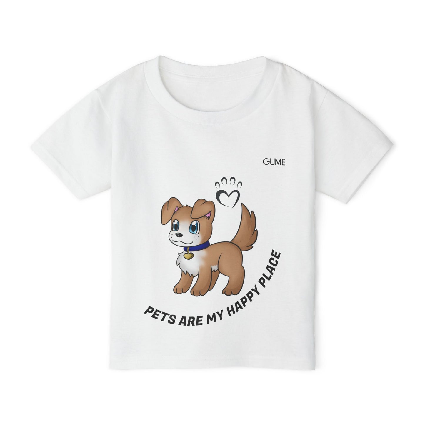 Cute Pet-Themed Toddler T-Shirt - "Pets Are My Happy Place"