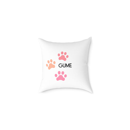 Cute Pet-Themed Square Poly Canvas Pillow - Ideal for Dog Lovers