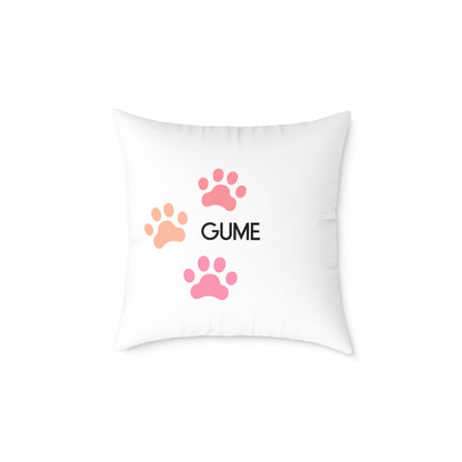 Cute Pet-Themed Square Poly Canvas Pillow - Ideal for Dog Lovers